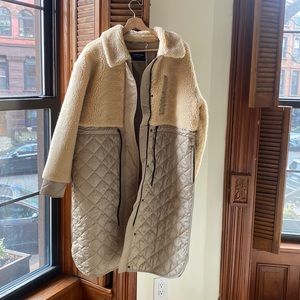 Everlane quilted teddy coat